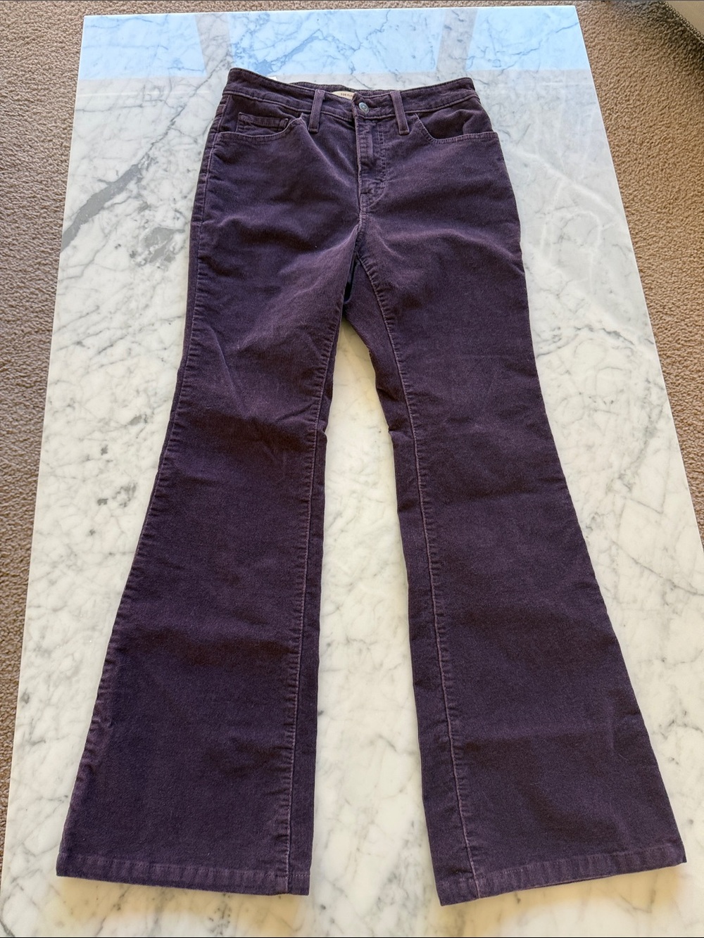 Levi purple 726 Flare corduroy pants. Size 27